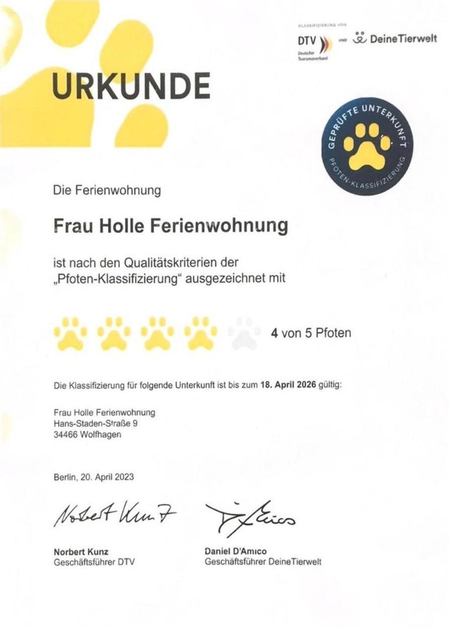 Апартаменты Frau Holle Wolfhagen Экстерьер фото